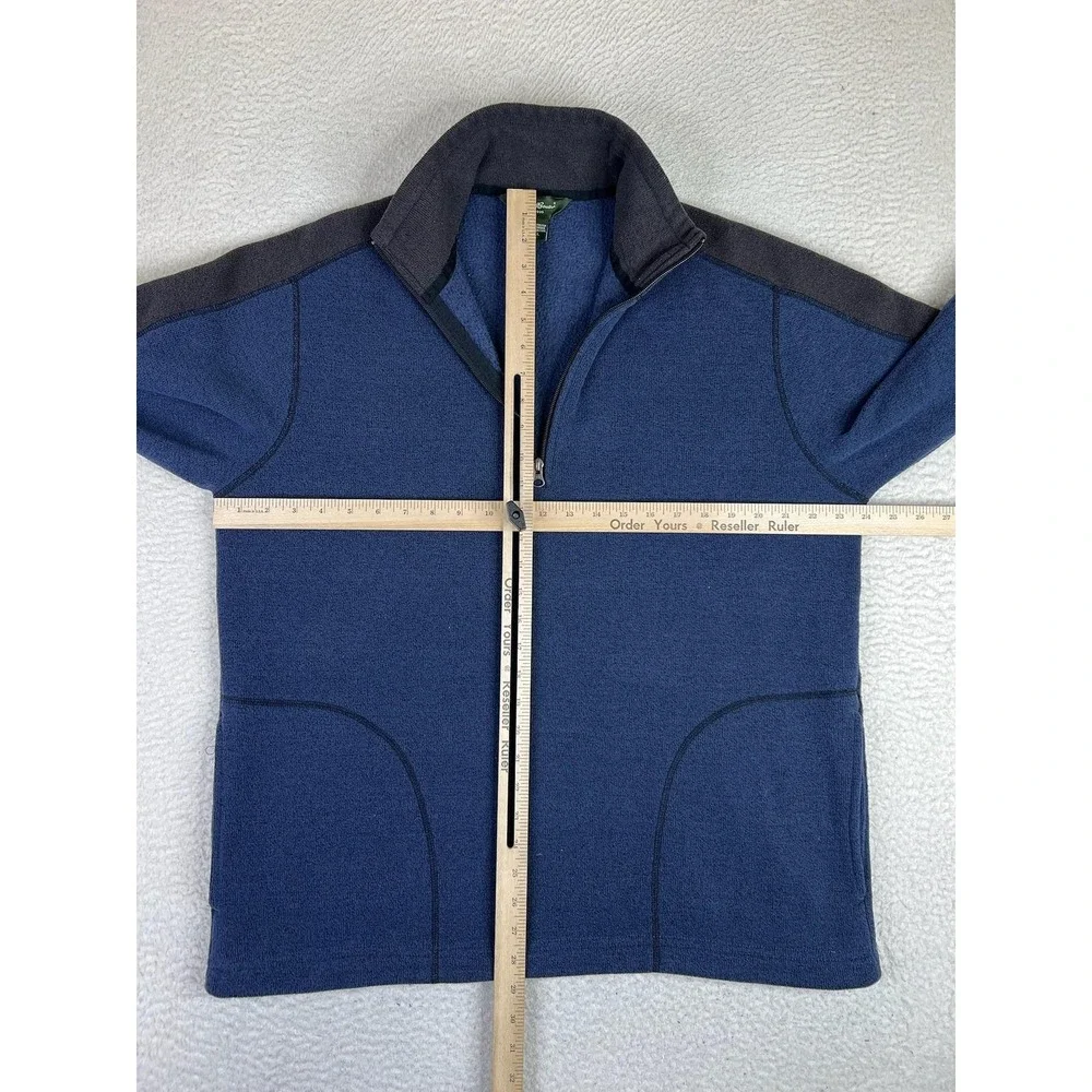 Eddie Bauer Mens Tall Large Blue Fleece 1/4 Zip Mock Neck Sweater‎ 0211 Canada
